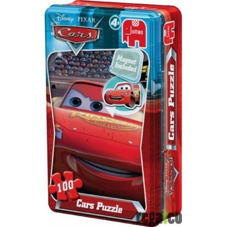 Jumbo 13819 - Cars - Puzzle in Tin inklusiv Magnet - 100 Teile