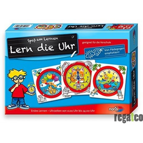 Noris Spiele 606076152 - Lern die Uhr, Kinderspiel