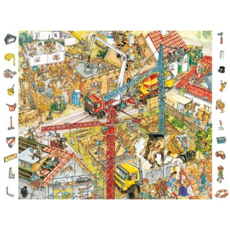 Ravensburger 09672 - Baustelle, 84 Teile Entdecker Puzzle