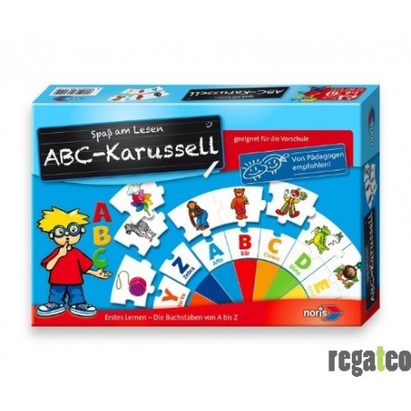 Noris Spiele 606076151 - ABC Karusell, Kinderspiel