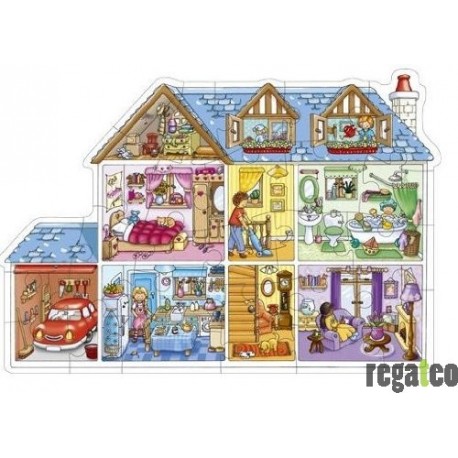 Orchard Toys Puppehaus-Fußbodenpuzzlespiel "Dolls House" 25 Stücke