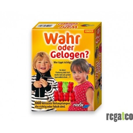 Noris Spiele 606013620 - Wahr oder Gelogen für Kinder, Kinderspiel