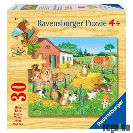 Ravensburger 03912 - Tiere auf dem Land - 30 Teile Holzpuzzle